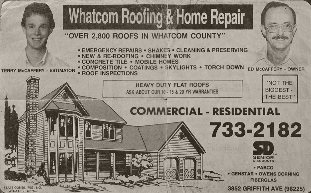 Roofing business since 1974
